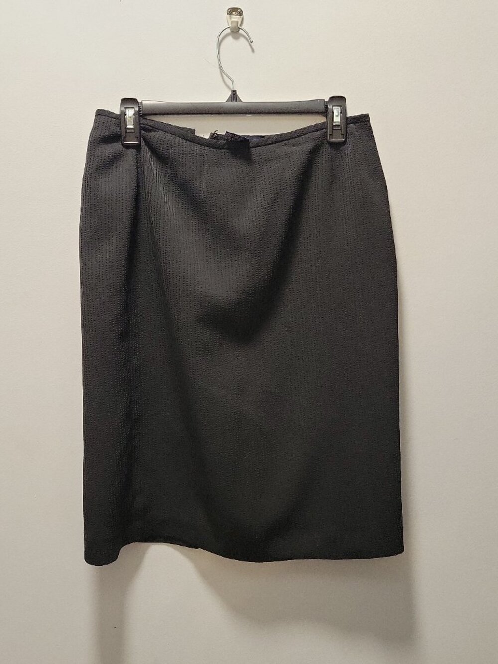 Evan Picone Suit Skirt - Black Textured Fitted - Size 6p, Professional Work Wear